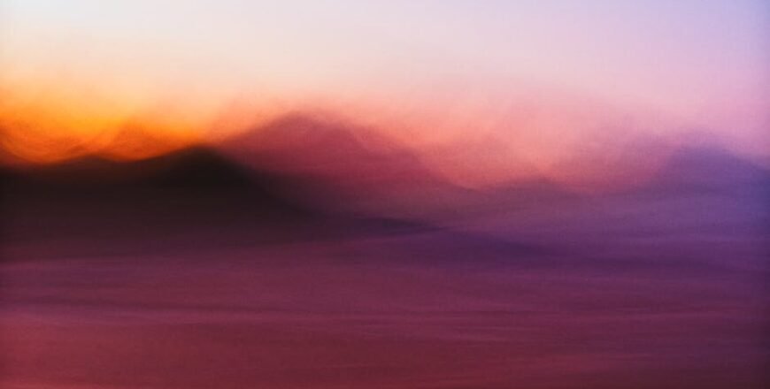 Beautiful Sunset Over Mountains