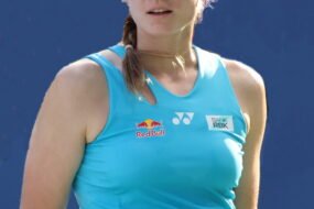 Elena Rybakina playing on the WTA Tour