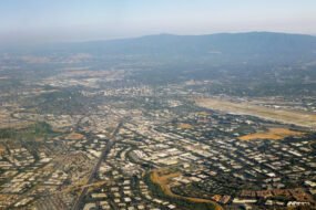 Aerial view of Silicon Valley, where the H-1B visa cost changes are felt most